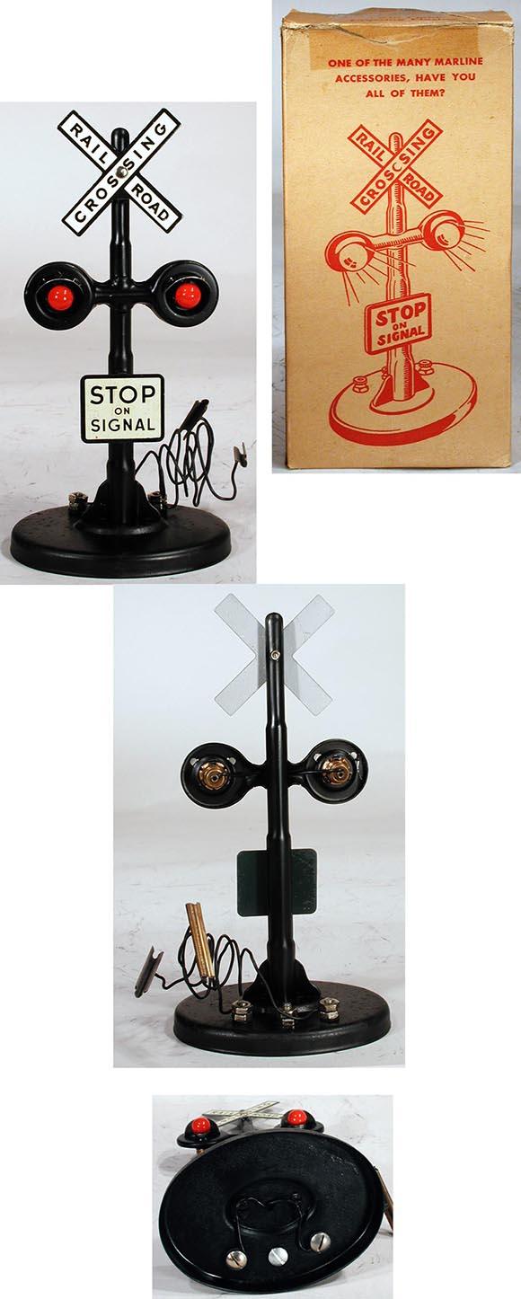 c.1950 Marx, No. 423 Twin Light Crossing Flasher in Original Box